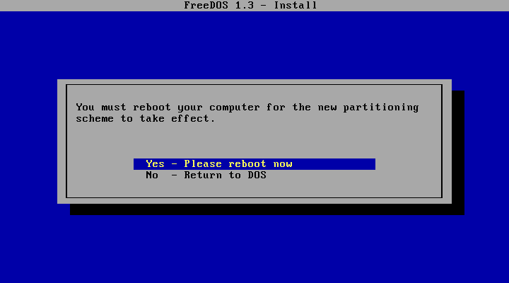 FreeDOS screenshot