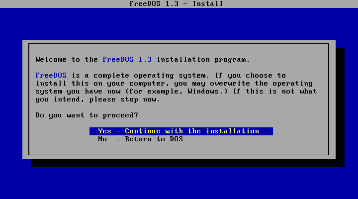 FreeDOS screenshot