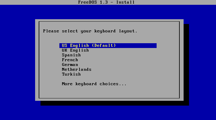 FreeDOS screenshot