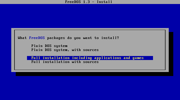 FreeDOS screenshot