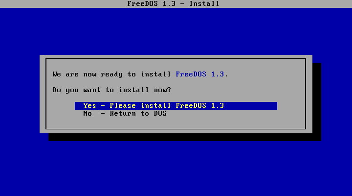 FreeDOS screenshot