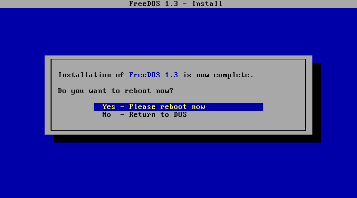 FreeDOS screenshot