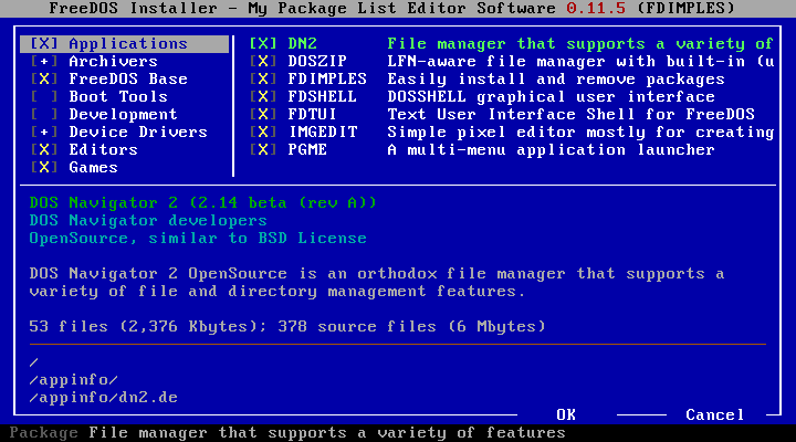 FreeDOS screenshot