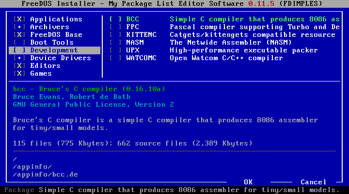 FreeDOS screenshot