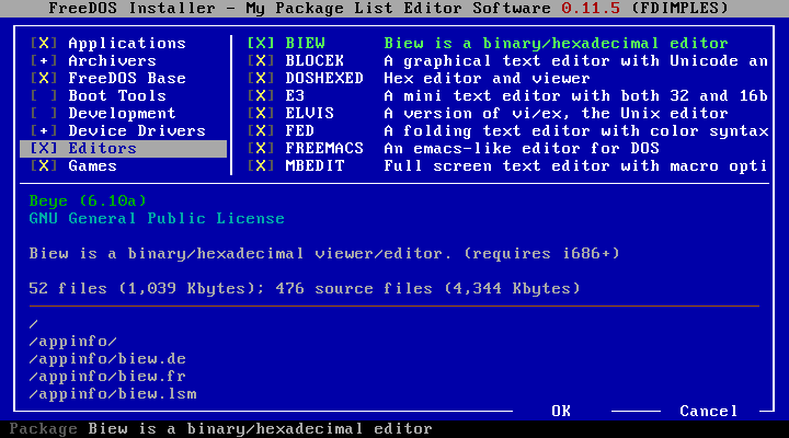 FreeDOS screenshot