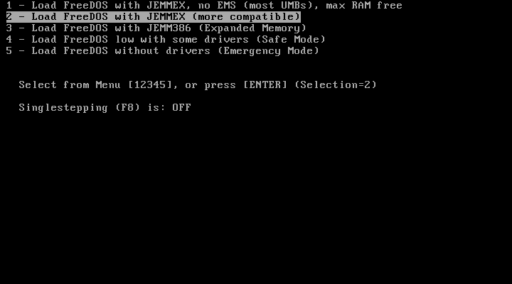 FreeDOS screenshot